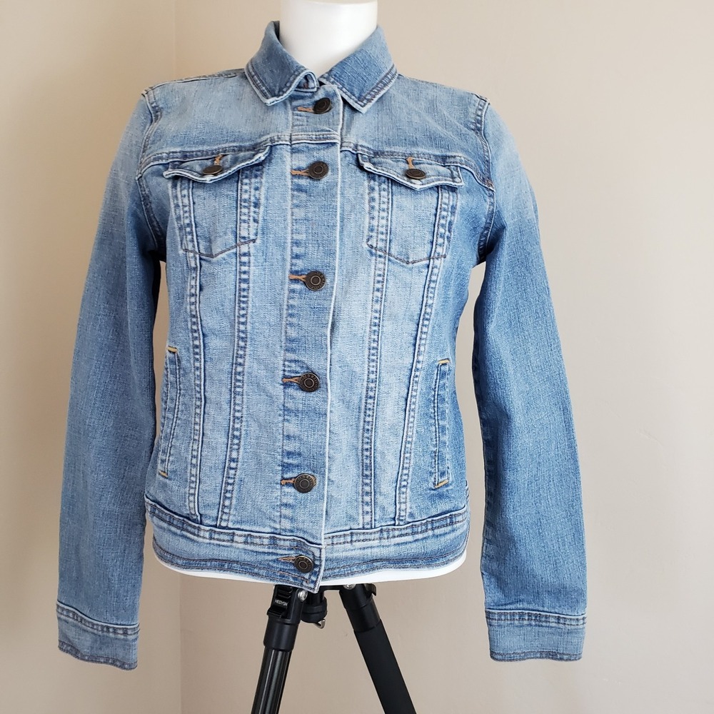 Old Navy Womens Denim Jacket Size XS Blue Jean Trucker